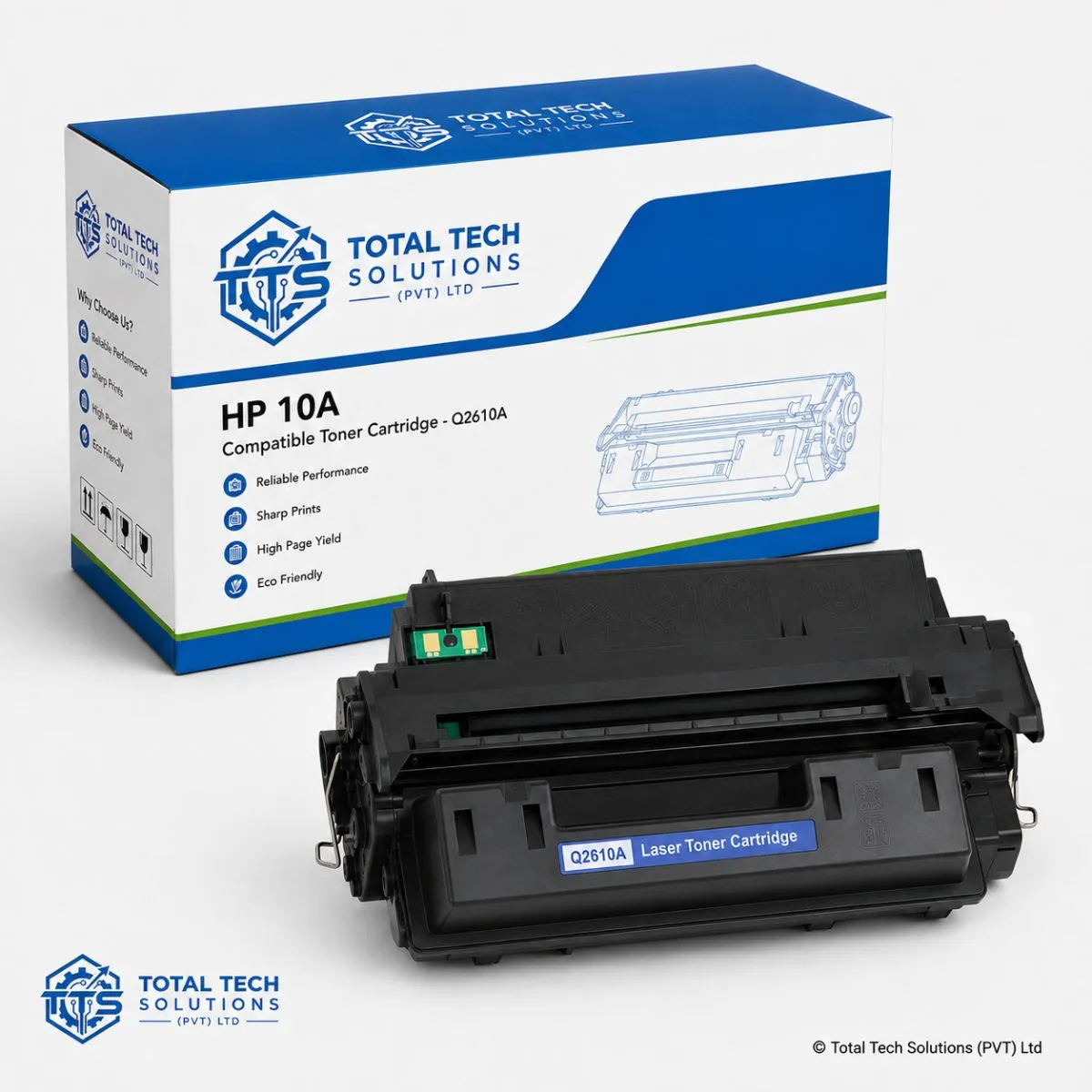 Total Tech Solutions HP 10A Compatible Black Toner Cartridge - Q2610A, image 2