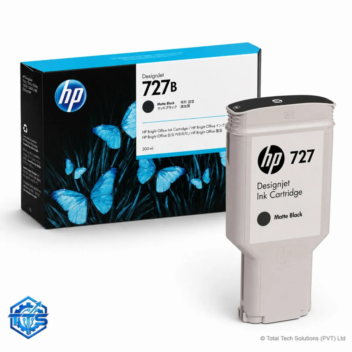 HP 727B 300-ml Matte Black Original DesignJet Ink Cartridge, image 2
