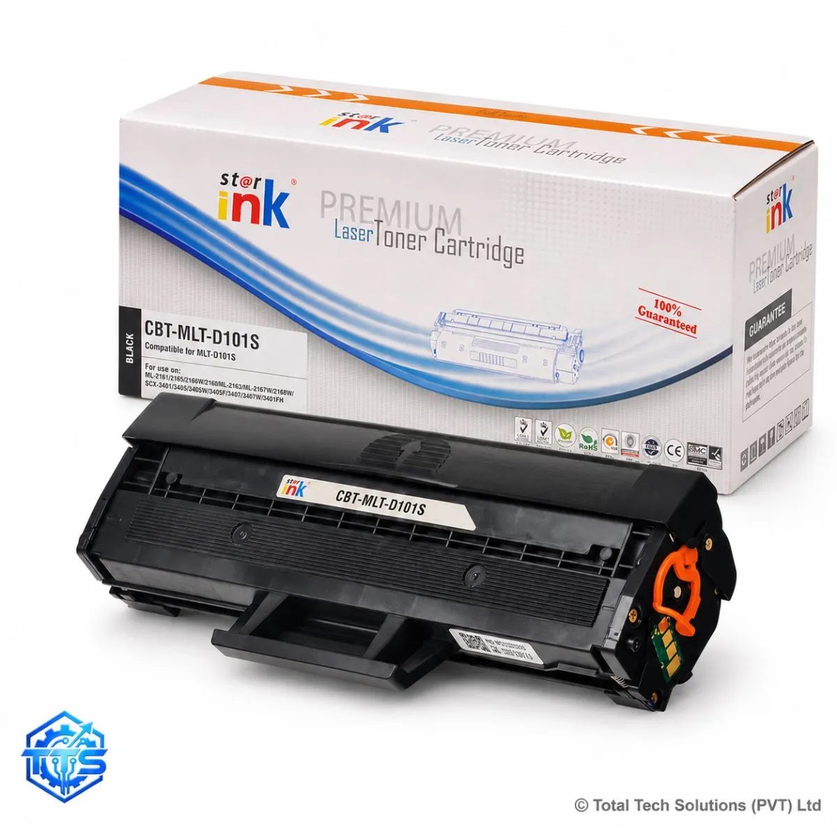 Starink MLT-D101S Compatible Black Toner Cartridge for Samsung ML-2161 Printer