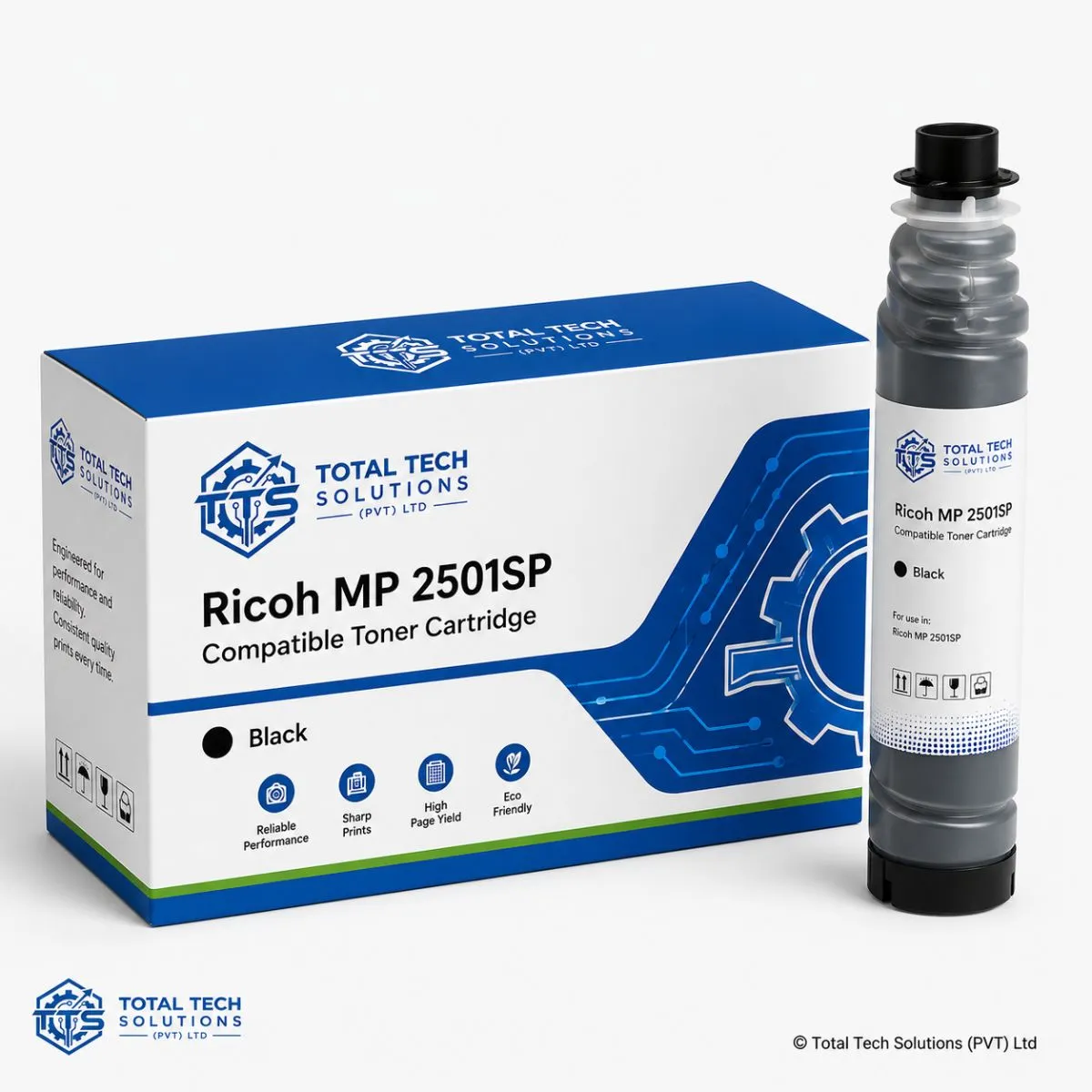 Total Tech Solutions Ricoh MP 2501SP Compatible Black Toner Cartridge