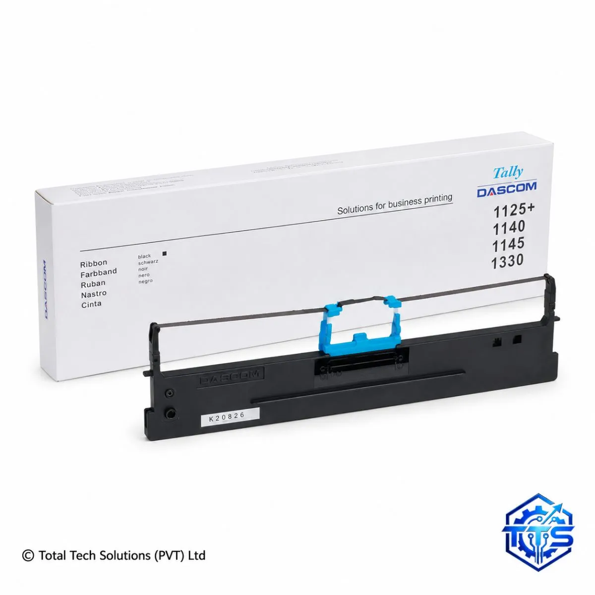 Tally Dascom 1125+ / 1140 / 1145 / 1330 Black Original Printer Ribbon, image 2