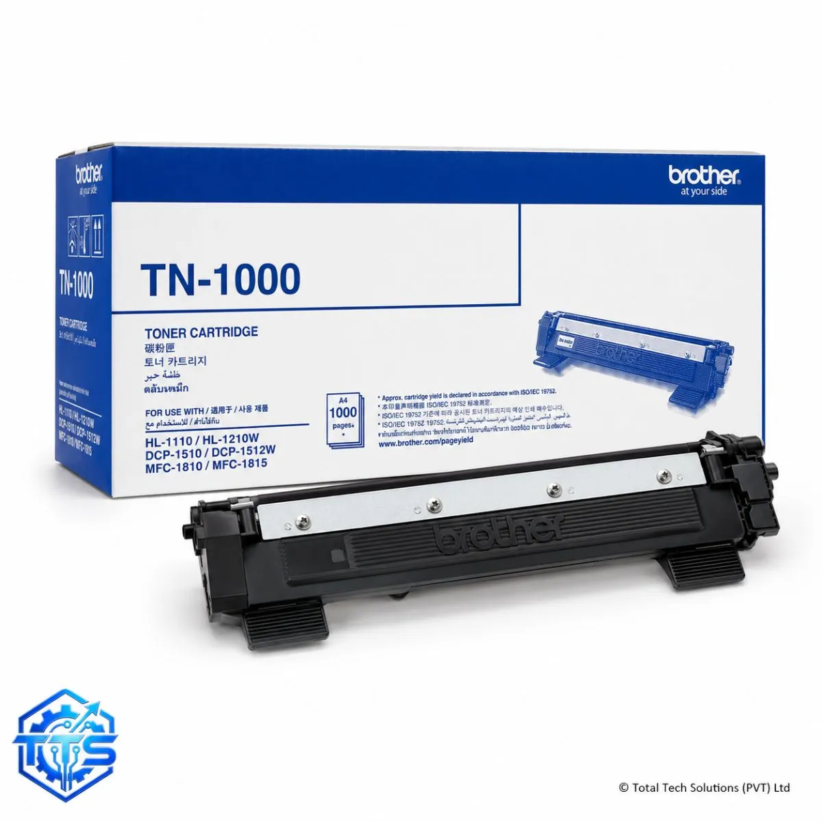 Brother TN-1000 Original Black Toner Cartridge for HL-1110/HL-1210W/DCP-1510, image 2