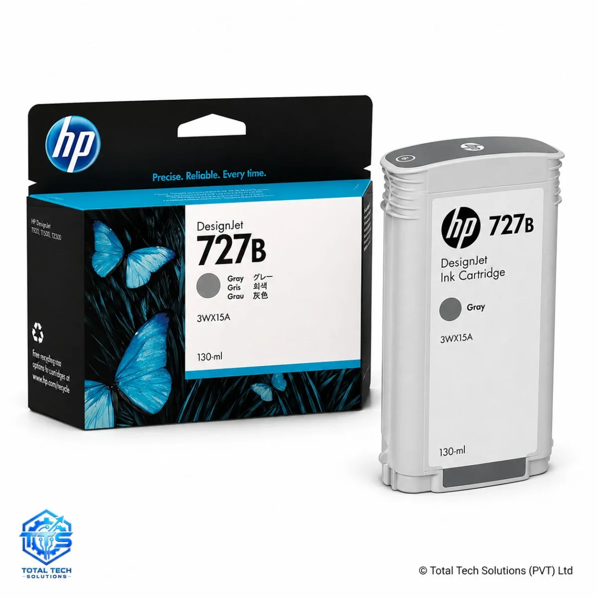 HP 727B 130-ml Gray Original DesignJet Ink Cartridge