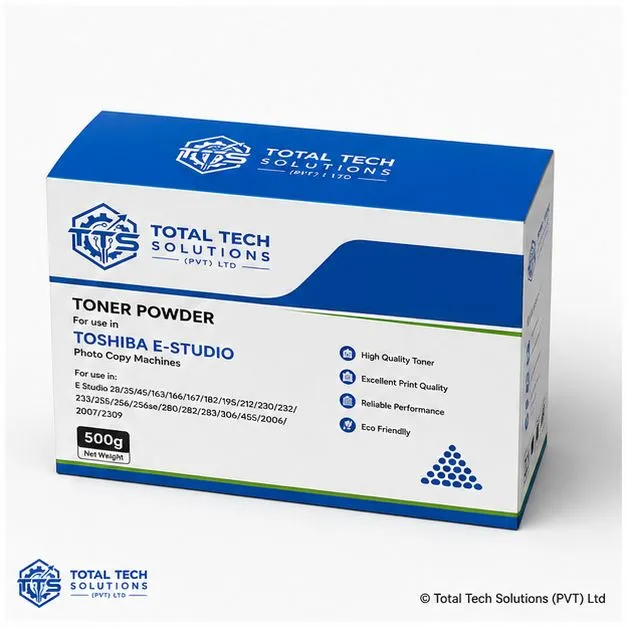 Total Tech Solutions Toshiba e-STUDIO Compatible Black Toner Powder 500g Refill Packet, image 2