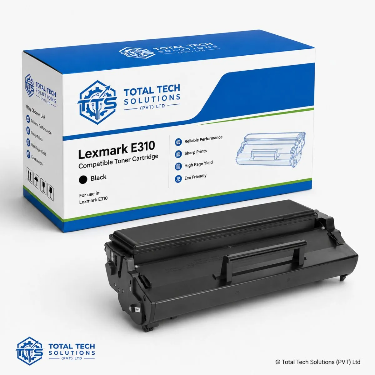 Total Tech Solutions Lexmark E310 Compatible Black Toner Cartridge, image 2