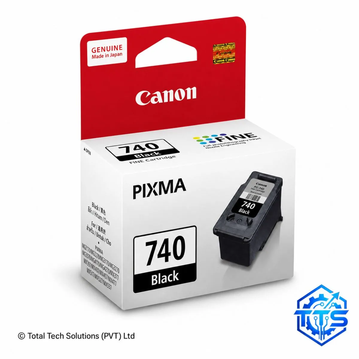 Canon PIXMA PG-740 Black Original FINE Ink Cartridge, image 3