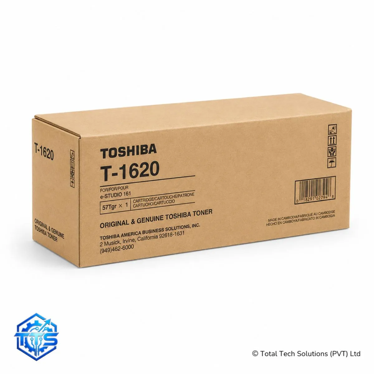 Toshiba T-1620 Original Black Toner Cartridge for e-STUDIO 161, image 2