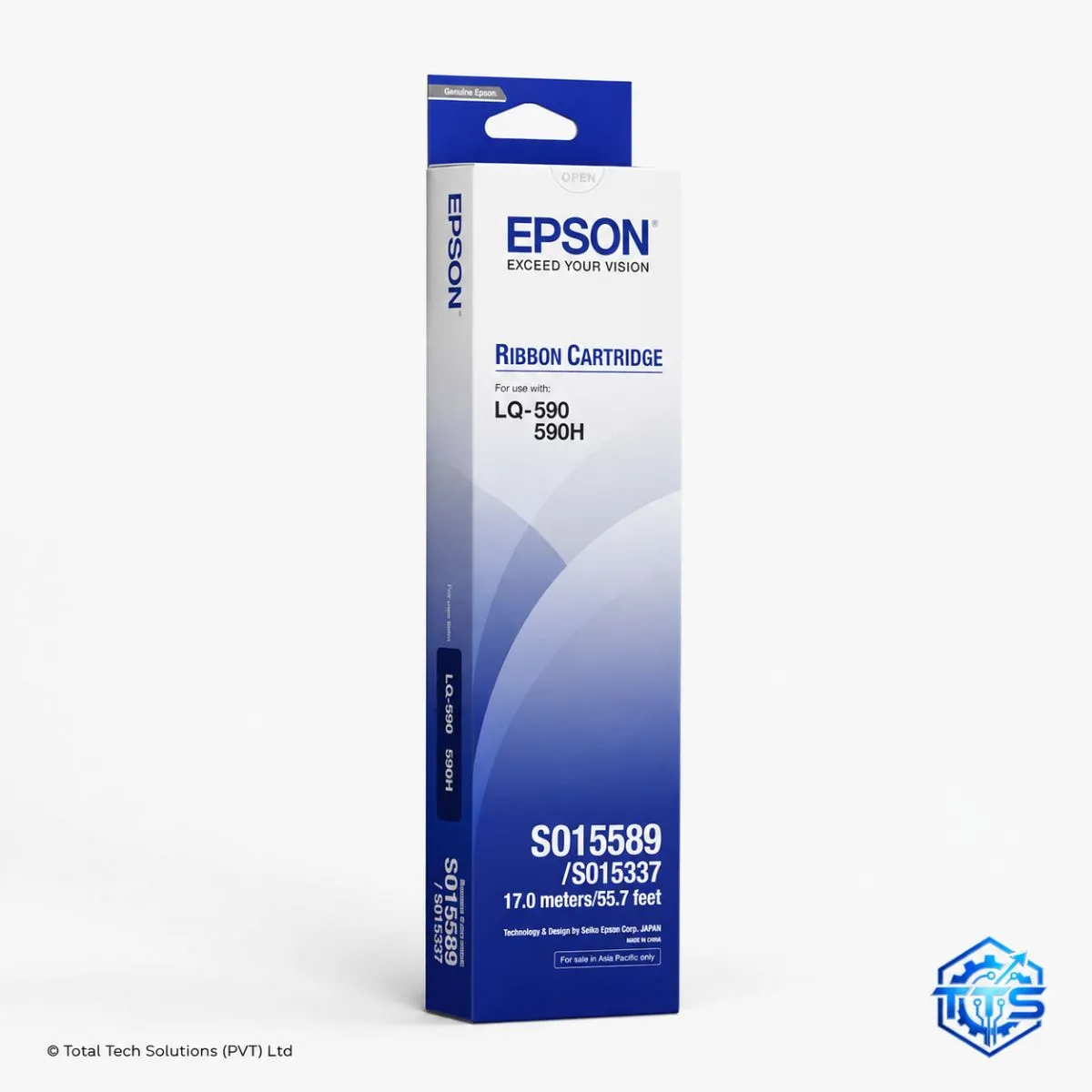 Epson LQ-590 Black Original Printer Ribbon Cartridge - S015589, image 3