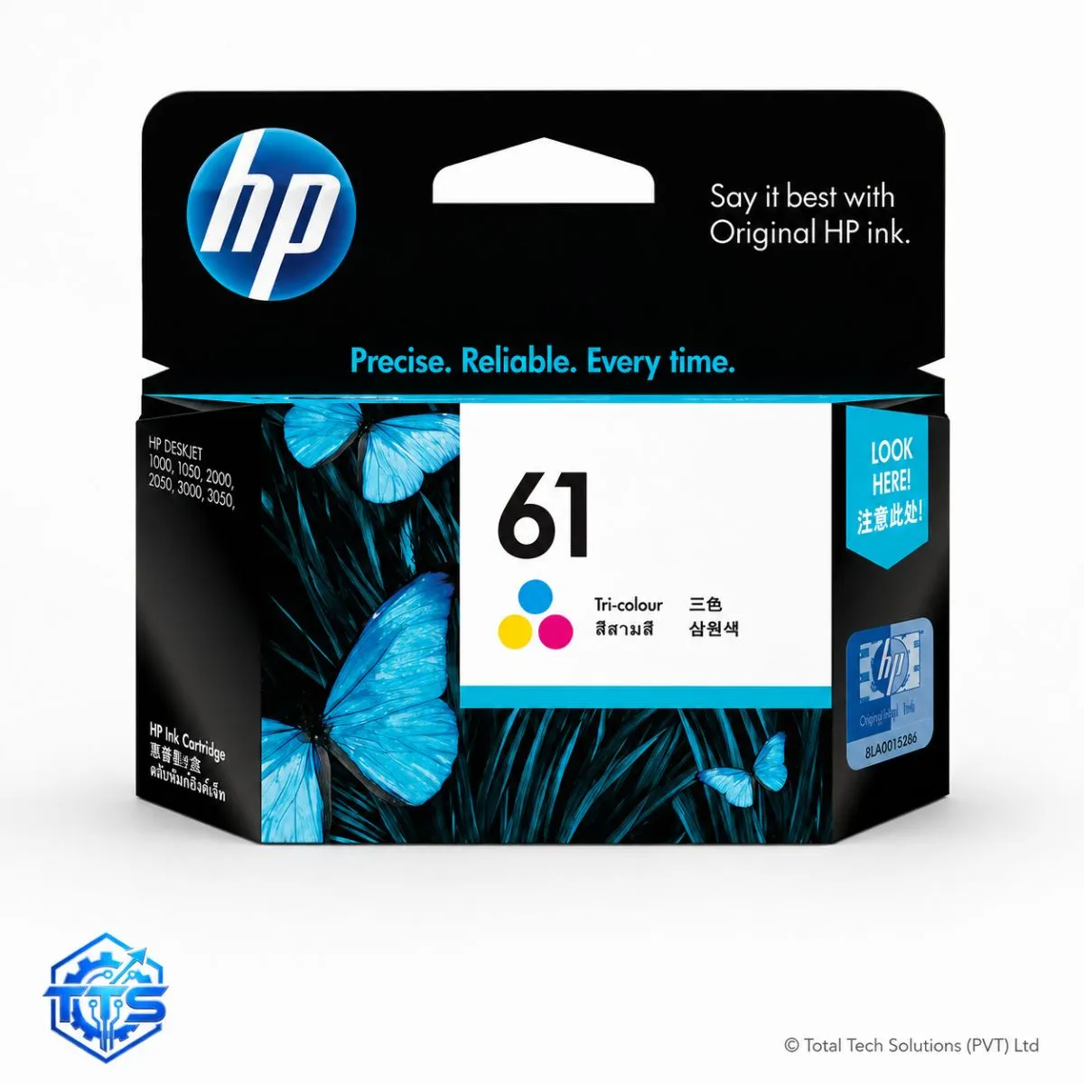 HP 61 Tri-color Original Ink Cartridge for HP 1000/1010/1050/2050/3050, image 3