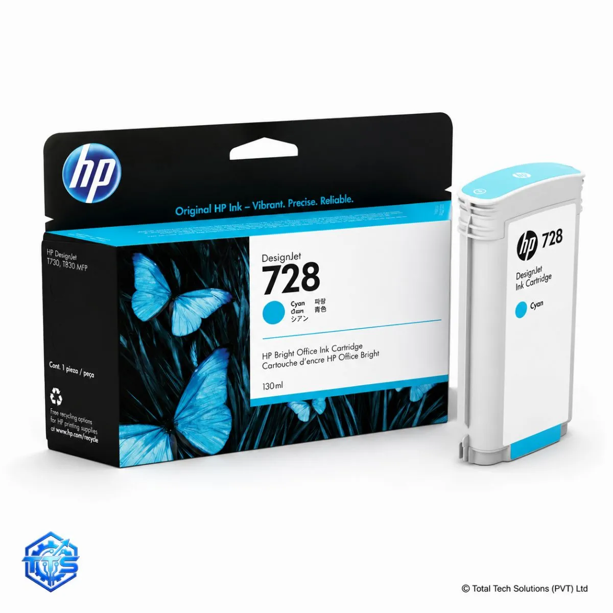 HP 728 130-ml Original DesignJet Ink Cartridge