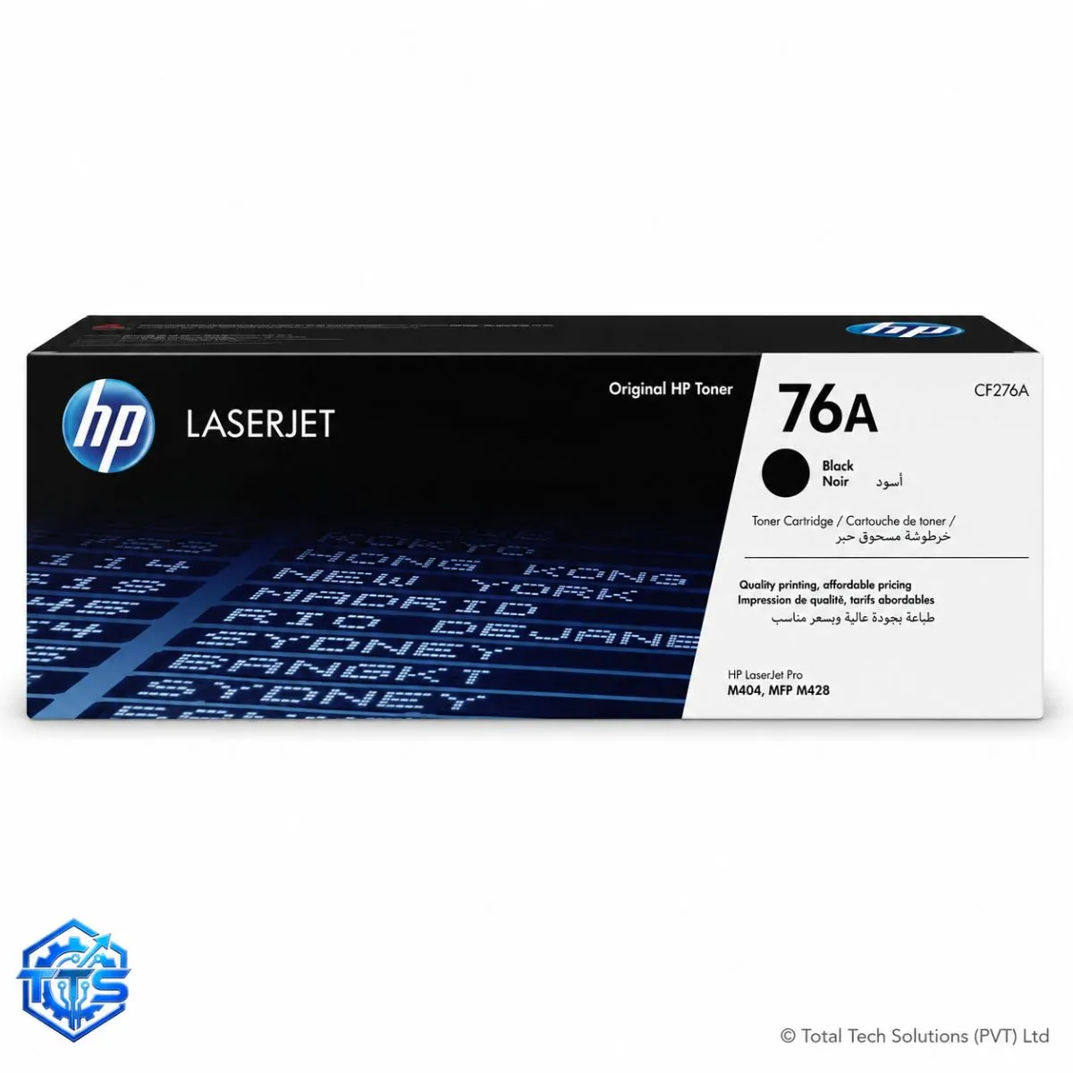 HP 76A Black Original LaserJet Toner Cartridge CF276A