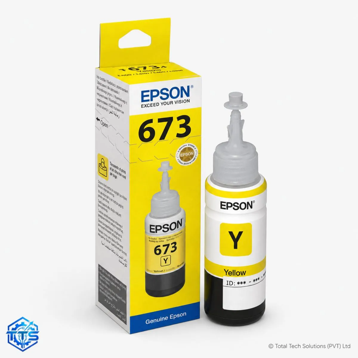 Epson T6734 Yellow Original Ink Bottle for L800/L805/L850/L1800, image 2