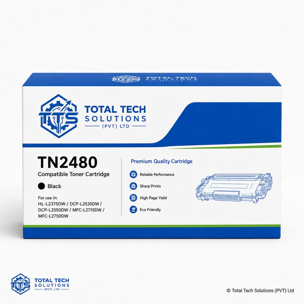 Brother Compatible Brother TN2480 Black Compatible Toner Cartridge