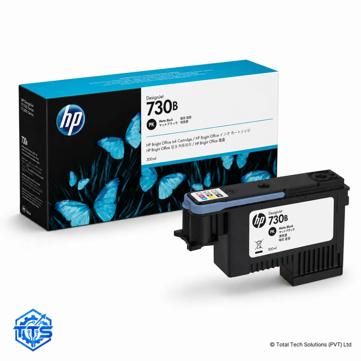 HP 730B 300-ml Matte Black Original DesignJet Ink Cartridge, image 2