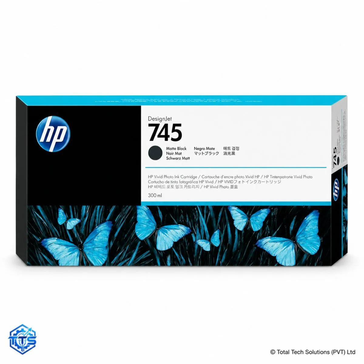 HP 745 300-ml Matte Black Original DesignJet Ink Cartridge, image 3