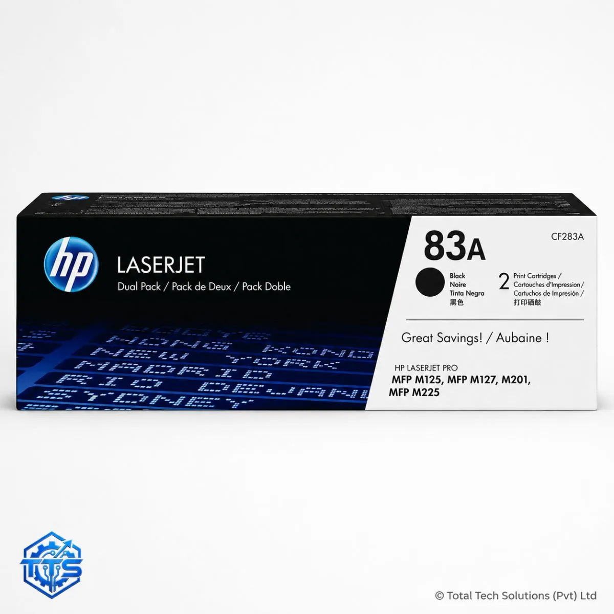 HP 83A Black Original LaserJet Toner Cartridge, CF283A