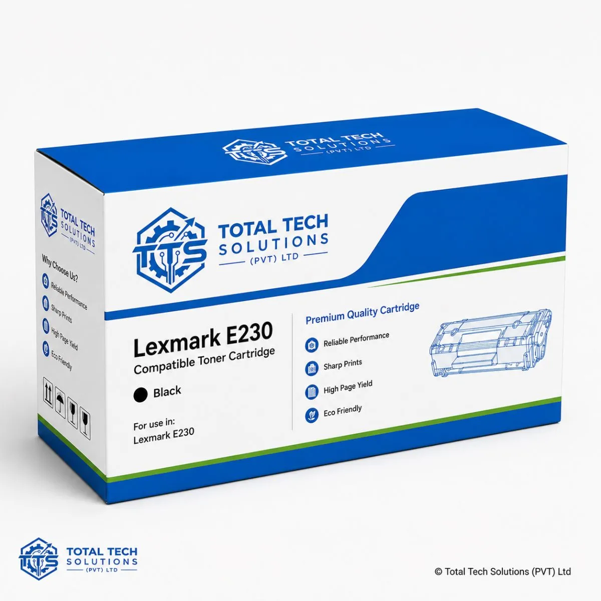 Total Tech Solutions Lexmark E230 Compatible Black Toner Cartridge, image 3