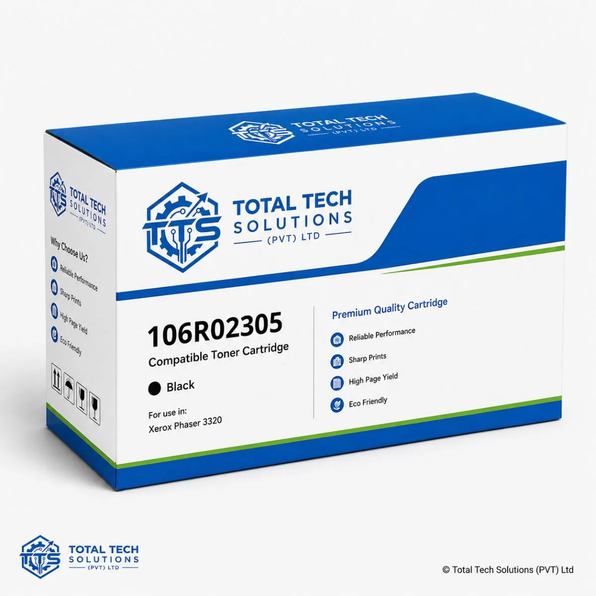 Total Tech Solutions Xerox Phaser 3320 Compatible Black Toner Cartridge - 106R02305