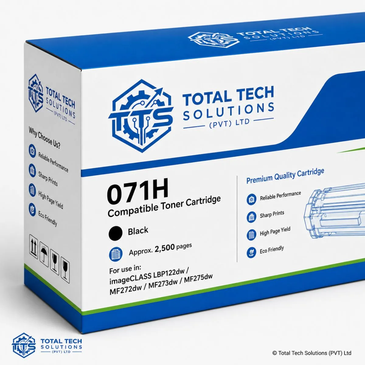 Canon Compatible 071H Black Compatible Toner Cartridge, image 3