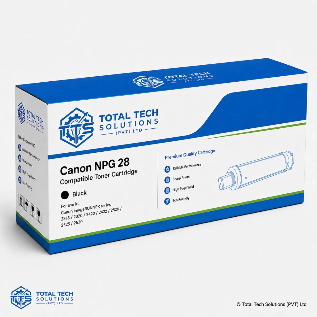 Total Tech Solutions Canon NPG-28 Compatible Black Toner Cartridge, image 3
