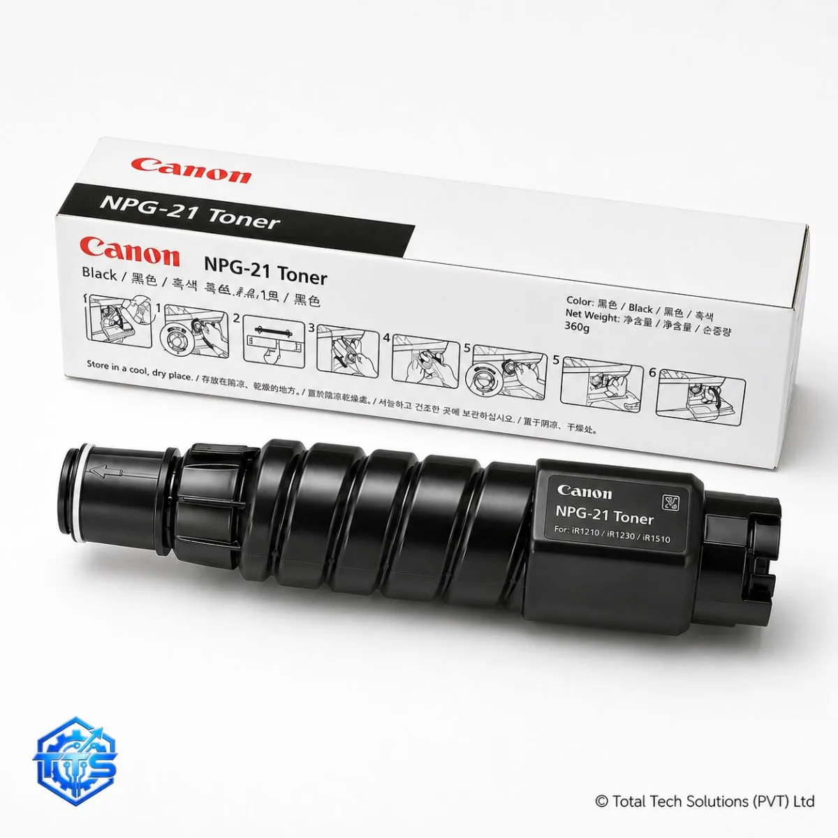 Canon NPG-21 Original Black Copier Toner Cartridge for iR1210, iR1230 and iR1510, image 4