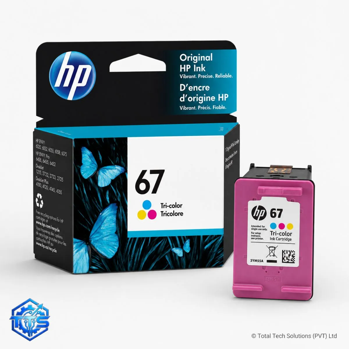 HP 67 Tri-color Original Ink Cartridge