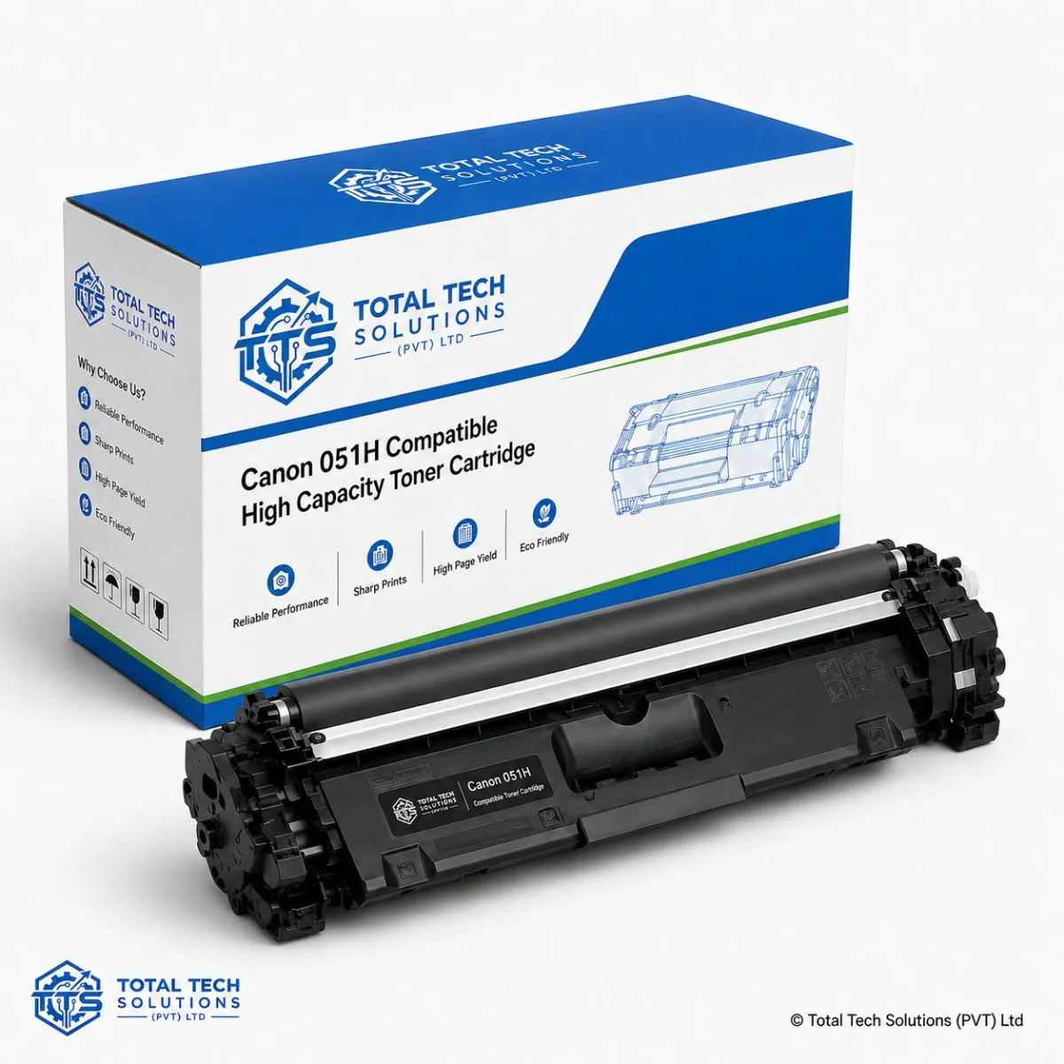 Total Tech Solutions Canon 051H Black Compatible High Capacity Toner Cartridge, image 2