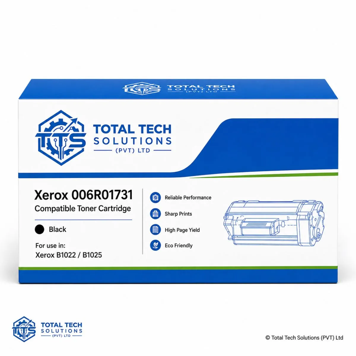 Total Tech Solutions Xerox 006R01731 Compatible Black Toner Cartridge for B1022 / B1025, image 2