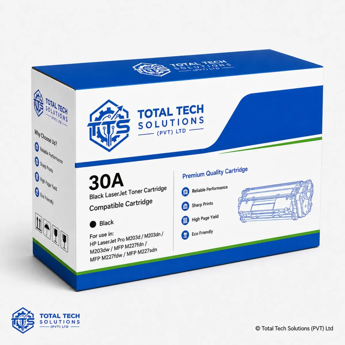 Total Tech 30A Black LaserJet Toner Cartridge (Compatible), image 2