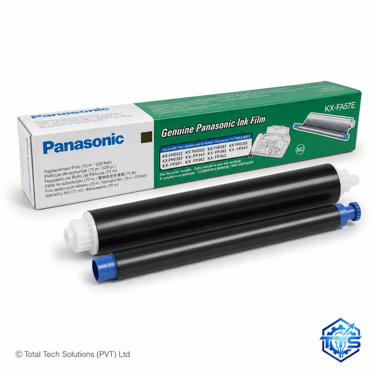 Panasonic KX-FA57E Black Fax Ink Film for KX-FP701 / KX-FP702, image 2