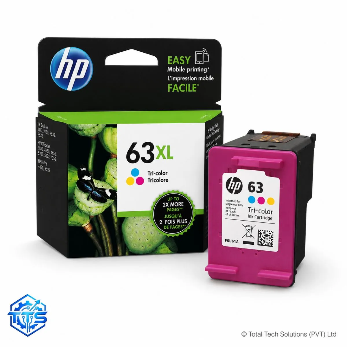 HP 63XL High Yield Tri-color Original Ink Cartridge