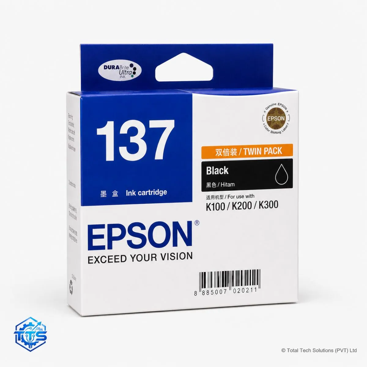 Epson 137 Black Original Ink Cartridge for Epson K100 / K200 / K300, image 3