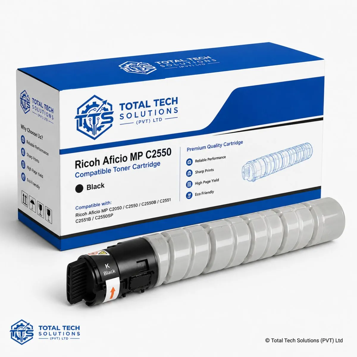 Total Tech Solutions Ricoh Aficio MP C2550 Compatible Toner Cartridge