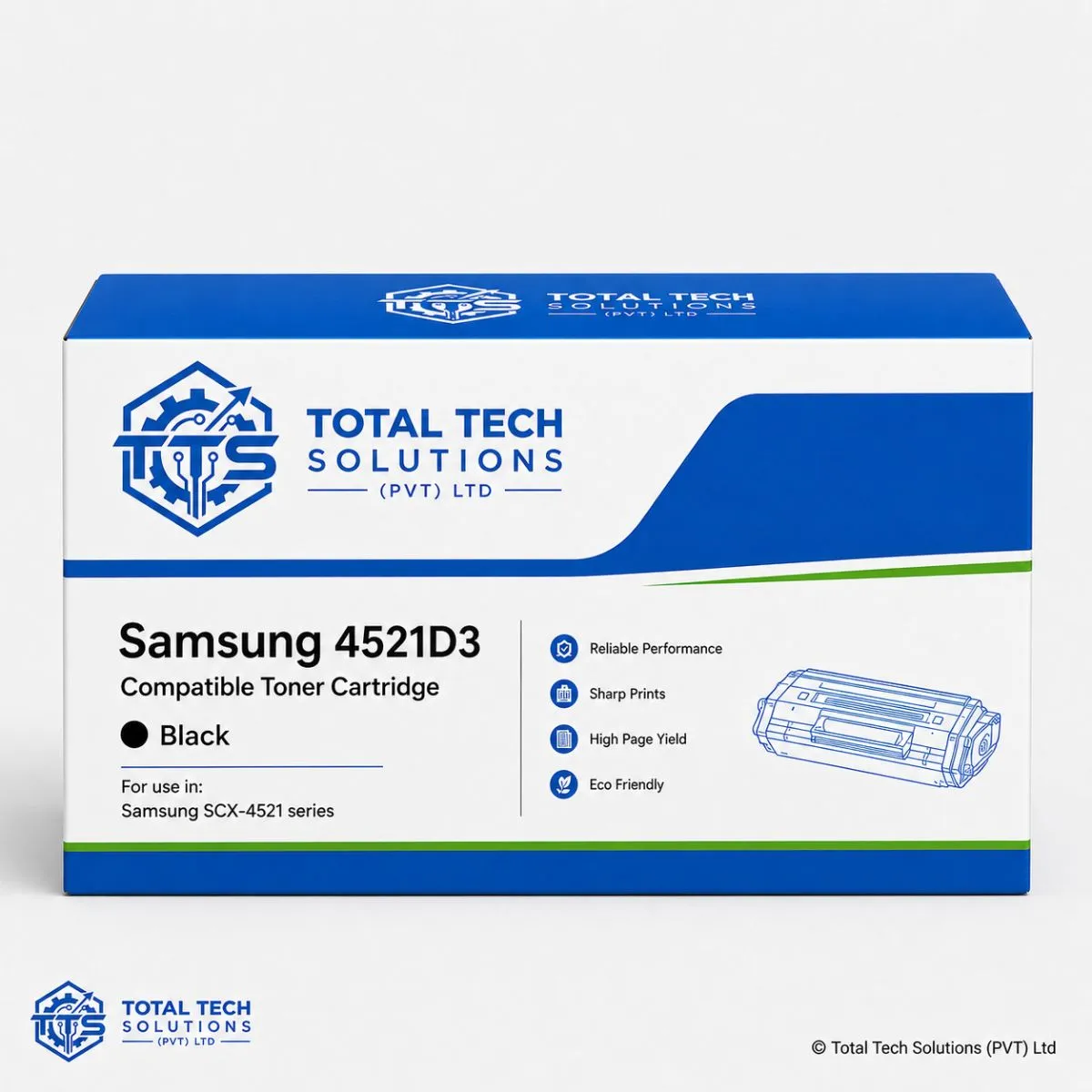 Total Tech Solutions Samsung SCX-4521D3 Compatible Black Toner Cartridge for SCX-4321 / SCX-4521F Printers, image 2