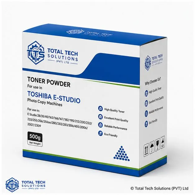 Total Tech Solutions Toshiba e-STUDIO Compatible Black Toner Powder 500g Refill Packet