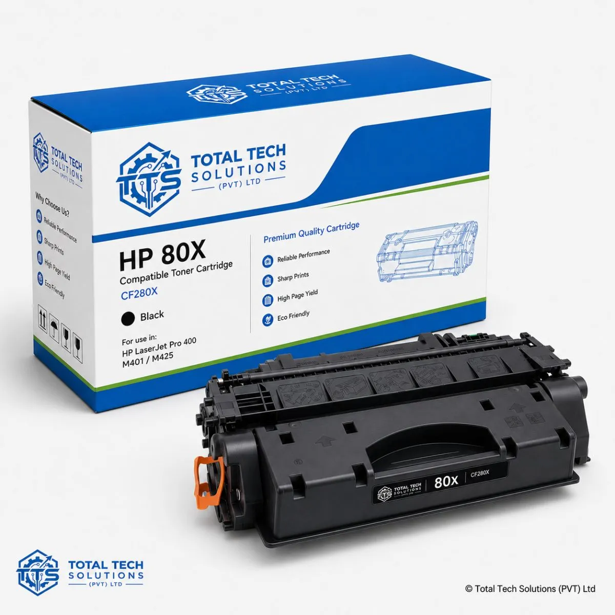 Total Tech Solutions HP 80X Compatible Black Toner Cartridge - CF280X, image 4