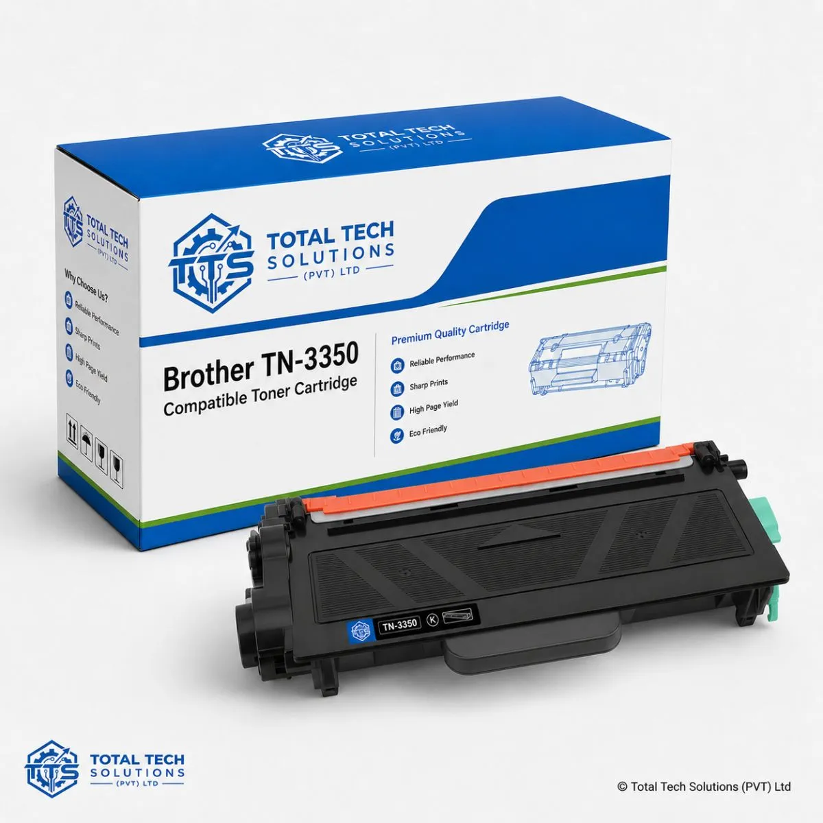 Total Tech Solutions Brother TN-3350 Black Compatible High Yield Toner Cartridge, image 2