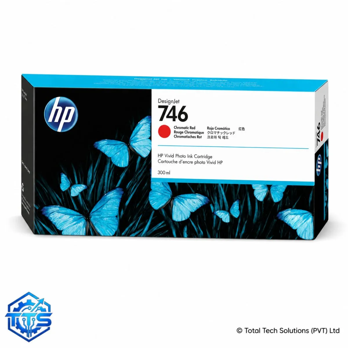 HP 746 300-ml Chromatic Red DesignJet Ink Cartridge