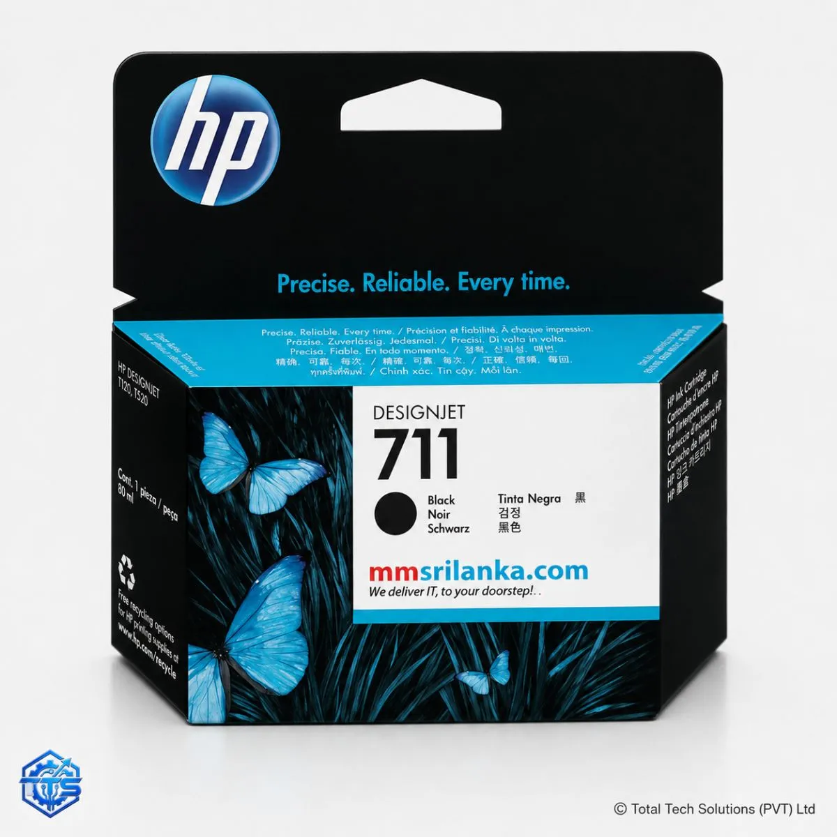 HP 711 80-ml Black Original DesignJet Ink Cartridge for T120 / T520, image 3