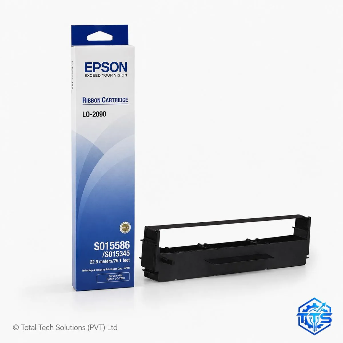 Epson LQ-2090 Black Original Printer Ribbon Cartridge - S015586 / S015345, image 2