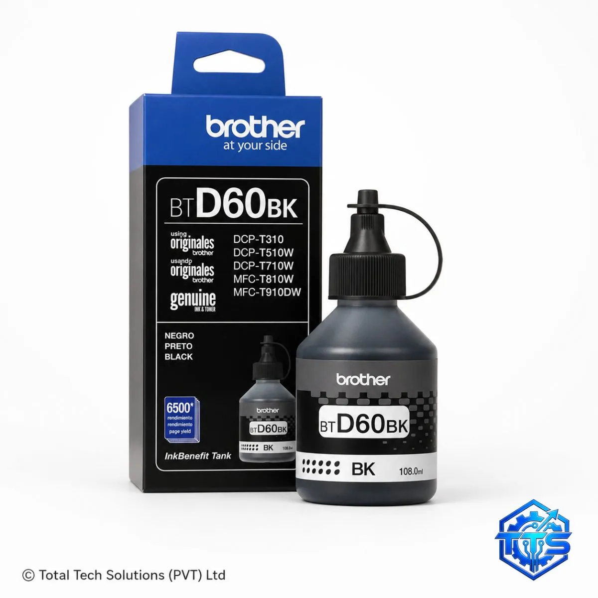 Brother BTD60BK High Yield Black Original Ink Bottle for DCP-T310 / T510W / T710W / MFC-T910DW, image 3