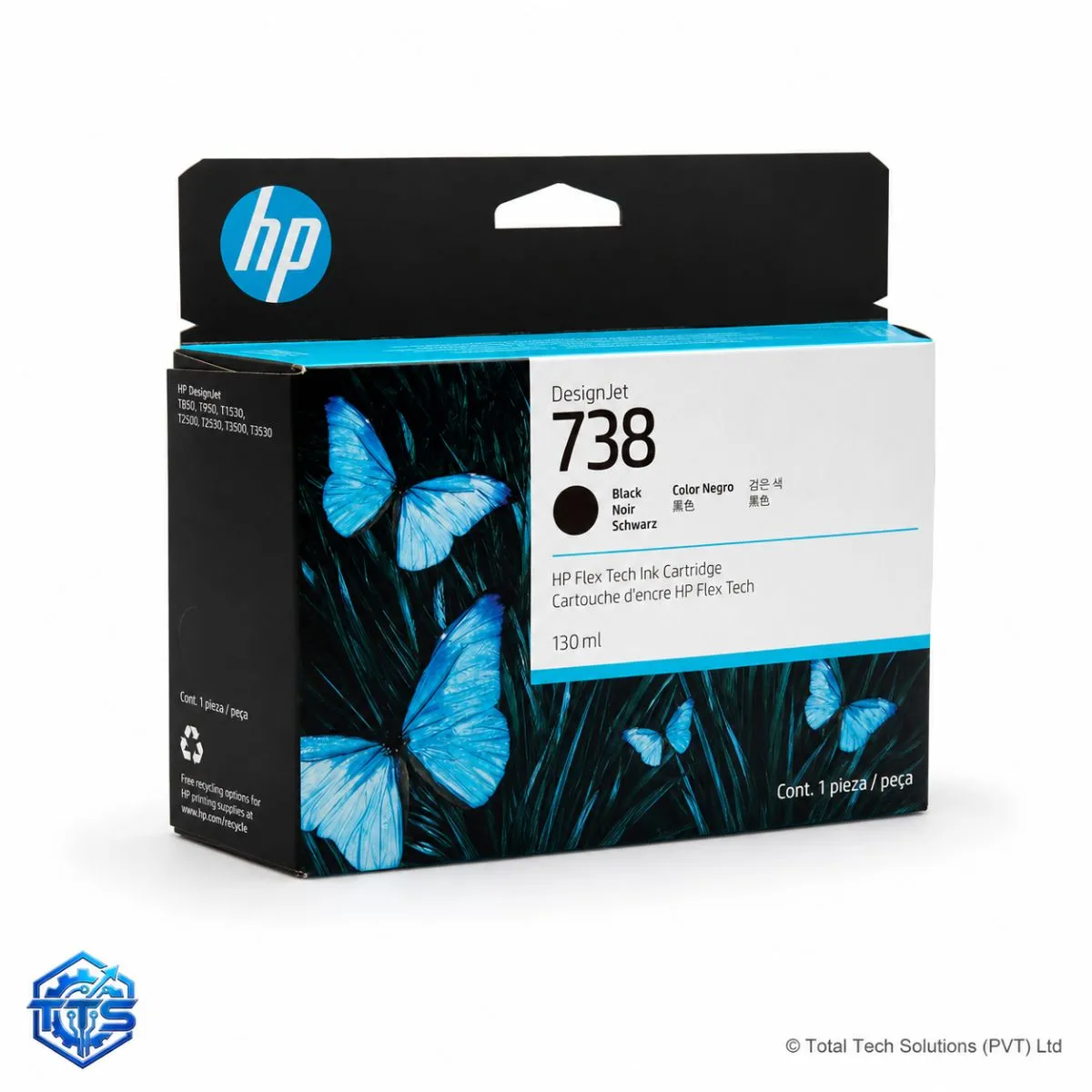 HP 738 130-ml Original DesignJet Ink Cartridge