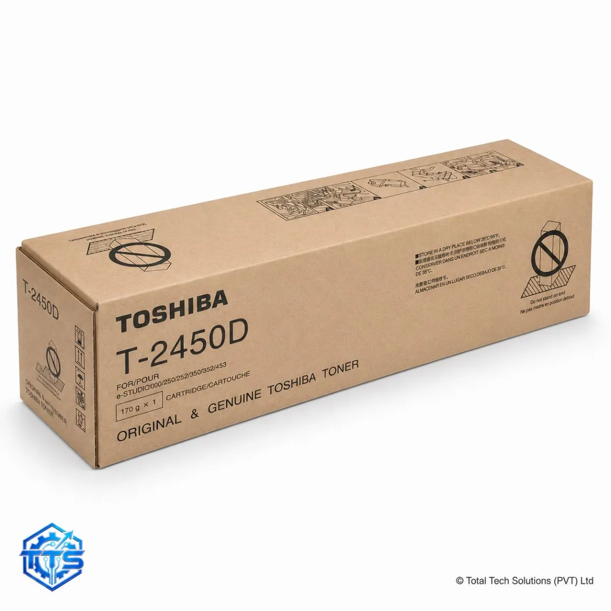 Toshiba T-2450D Original Black Copier Toner Cartridge, image 3