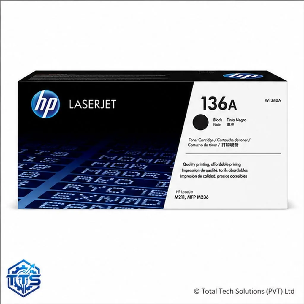 HP 136A Black Original LaserJet Toner Cartridge W1360A