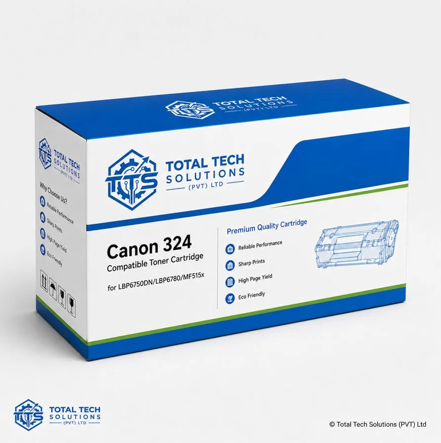 Total Tech Solutions Canon 324 Black Compatible Toner Cartridge for LBP6750DN / LBP6780 / MF515x, image 2
