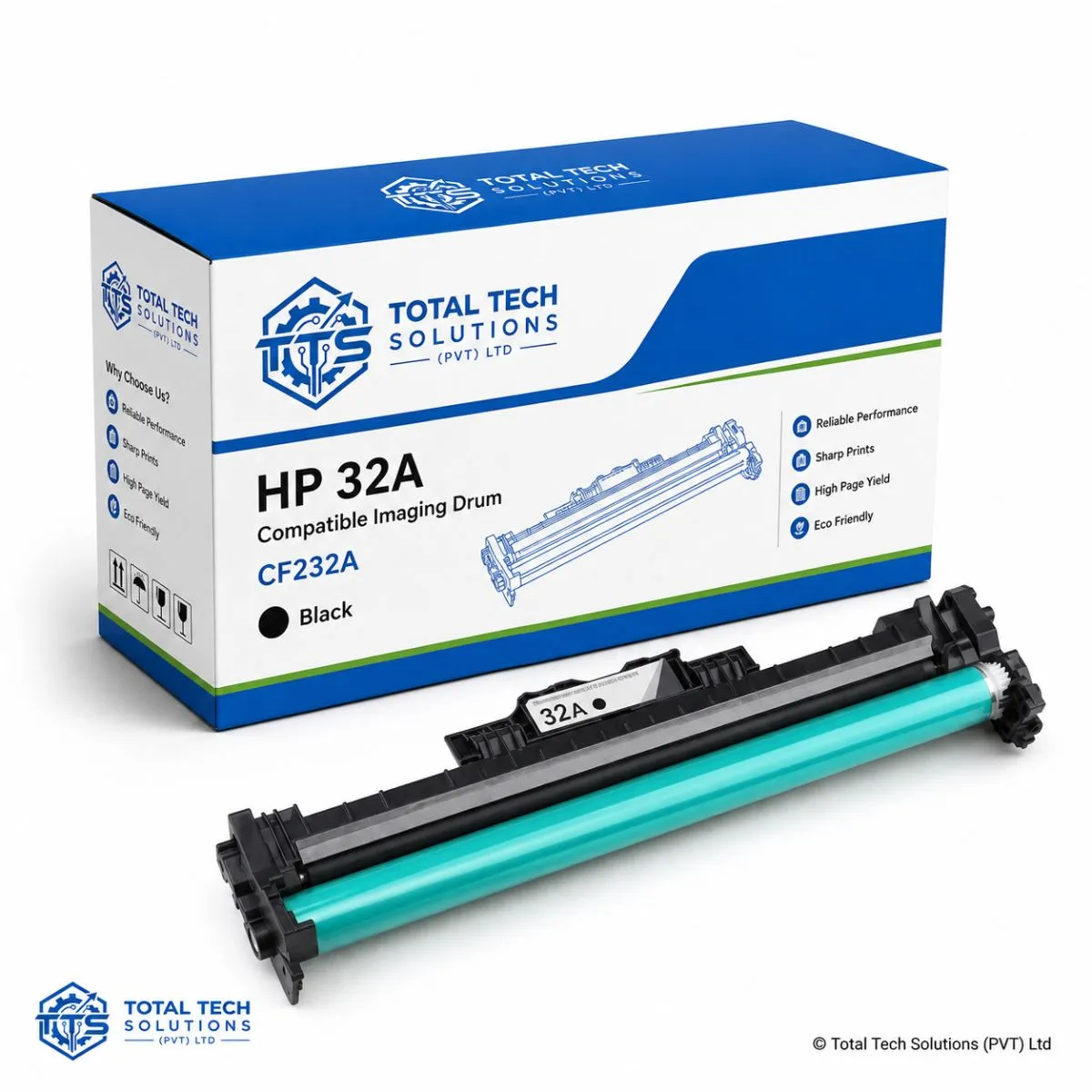 Total Tech Solutions HP 32A Compatible Imaging Drum Unit - CF232A, image 2