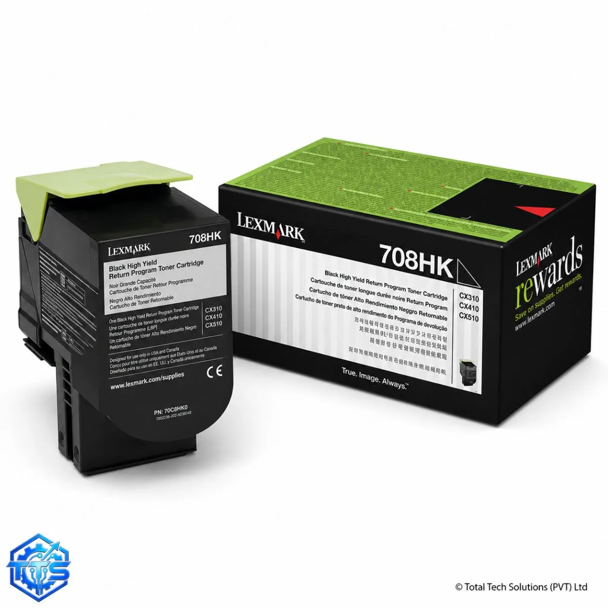 Lexmark 708HK High Yield Black Toner Cartridge, image 2