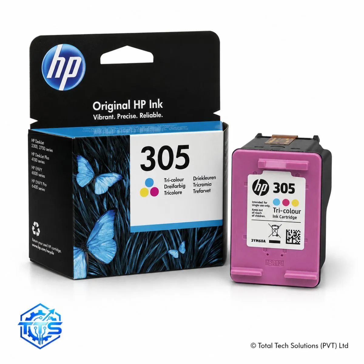 HP 305 Tri-color Original Ink Cartridge