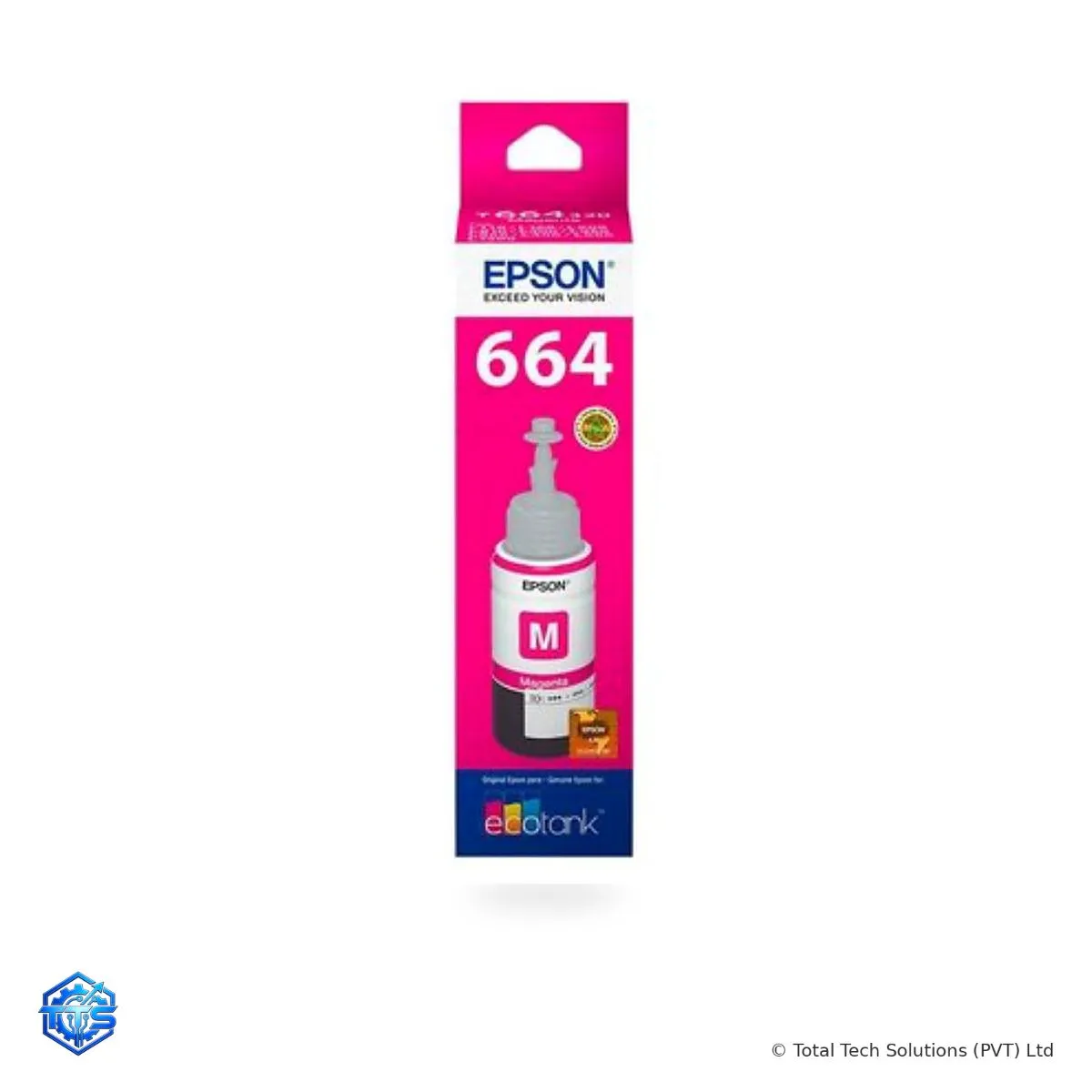 Epson T6643 Magenta Original Ink Bottle for Epson L100/110/130/200/300/310/365/550/565/1300, image 2
