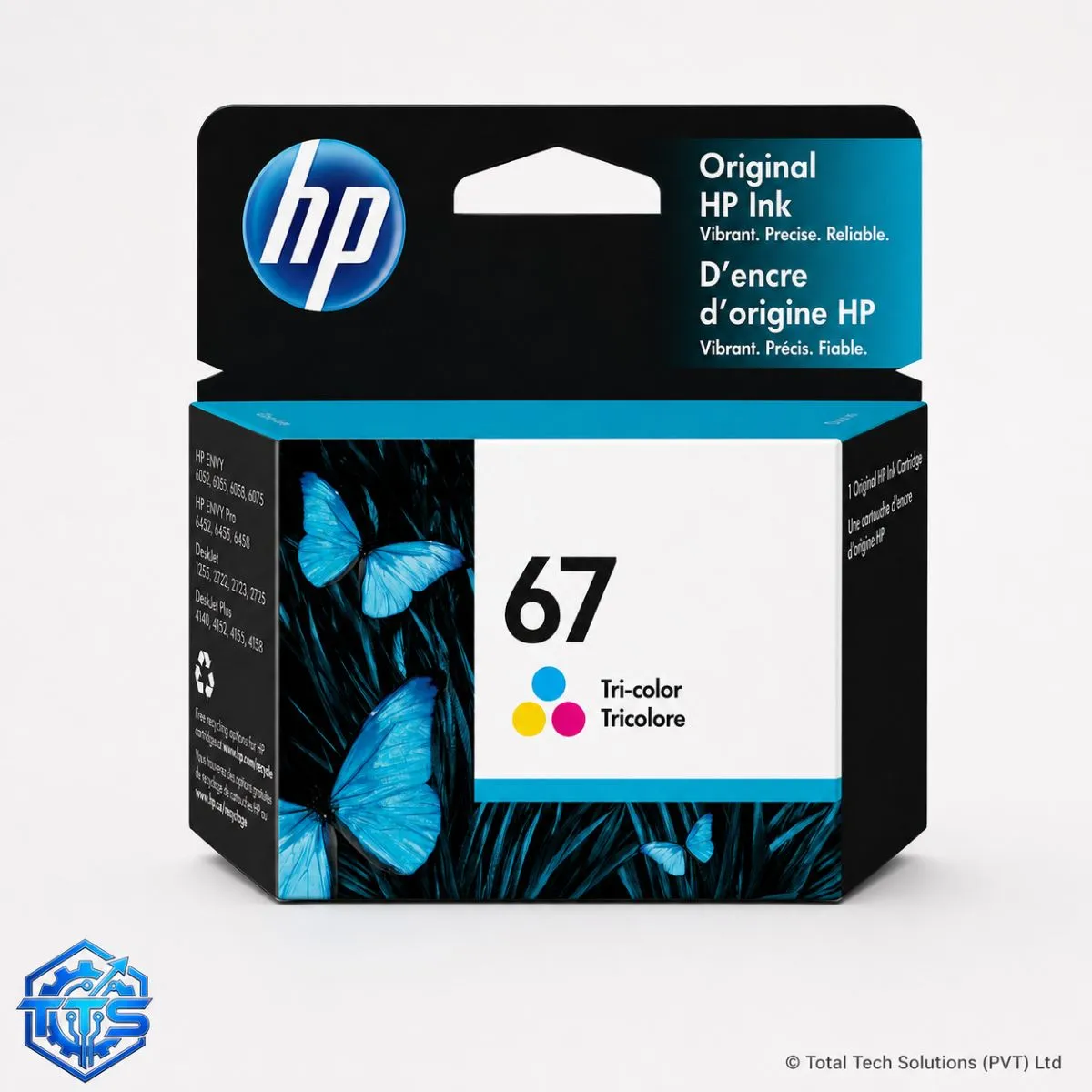 HP 67 Tri-color Original Ink Cartridge, image 3